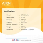 Screw Air Compressor 100Hp / 75kW by AIRN D-75 Series 2